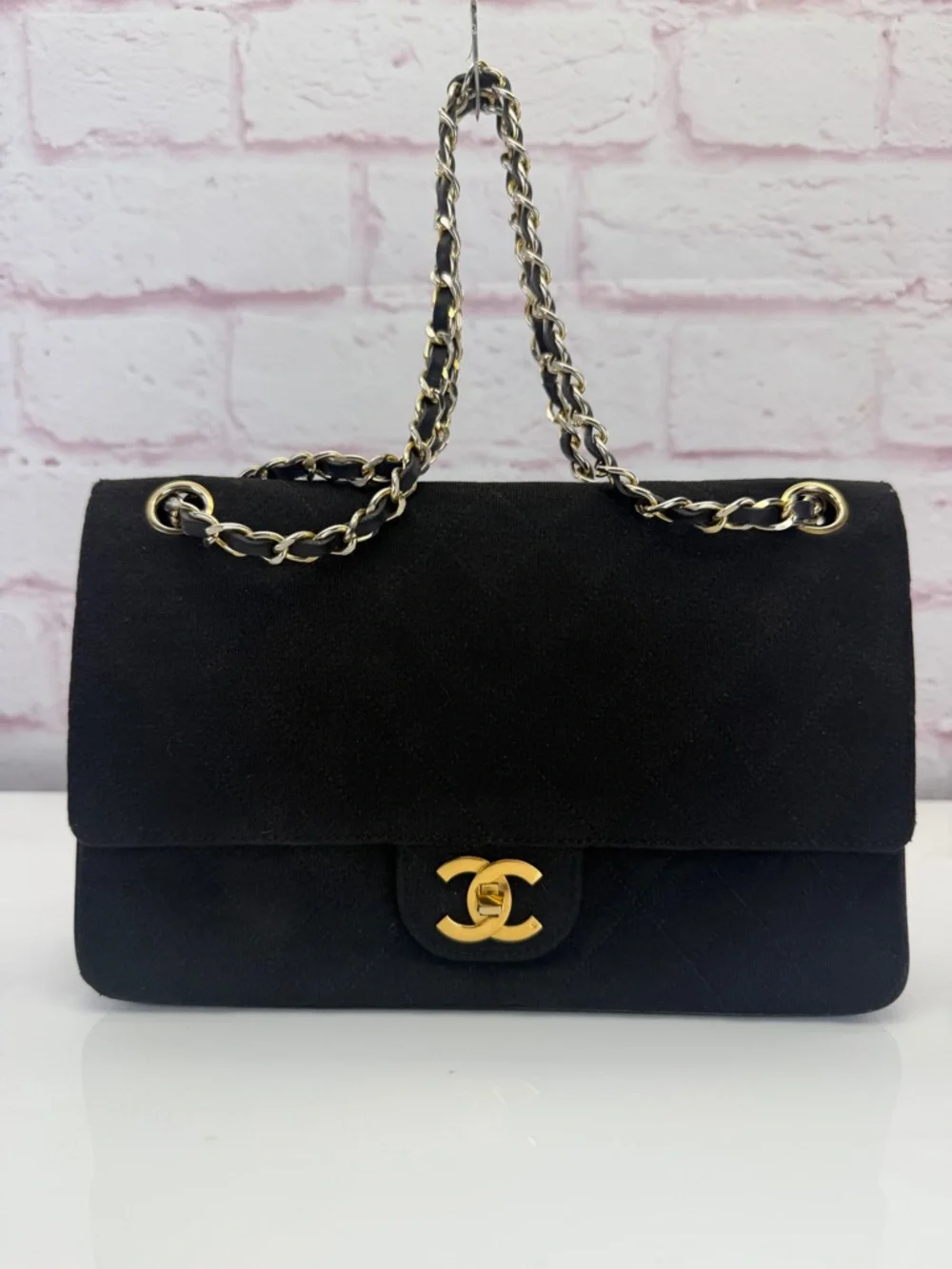 Chanel Classic Medium Jersey Double Flap Bag